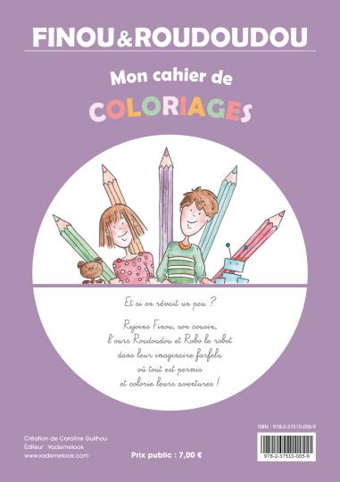 Cahier de coloriages Fantaisies &#38; fanfreluches de Finou &#38; Roudoudou