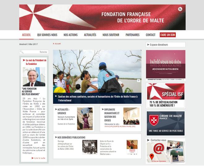 FONDATION FRANCAISE DE L'ORDRE DE MALTE - LOGO, SITE WEB, DÉPLIANT, PHOTOS, ACTES DE CONFÉRENCE