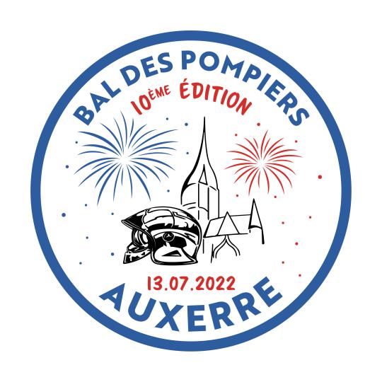 LOGO 10E ÉDITION BAL DES SAPEURS POMPIERS D'AUXERRE